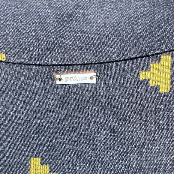 Prana Womans Aztec Print Long Sleeve Button Down Organic Cotton Shirt Top XS L - Picture 5 of 6